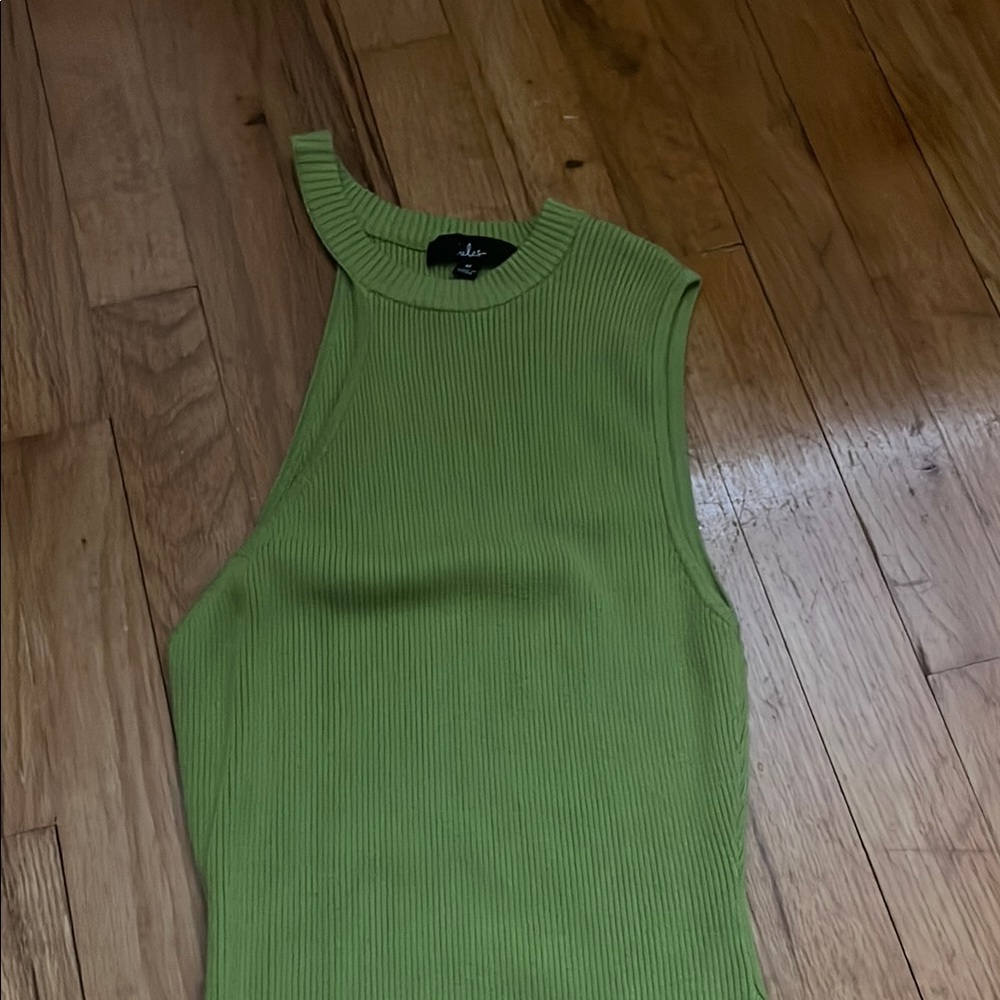Lulu's Green Ribbed Bodysuit